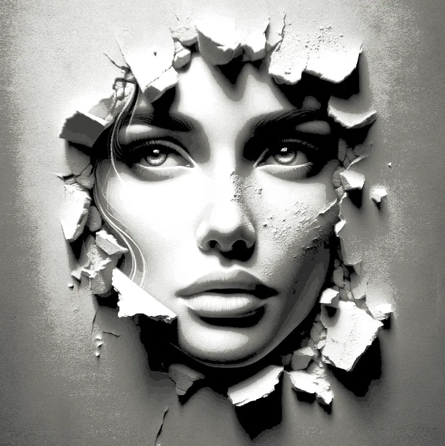 Face in the wall Art